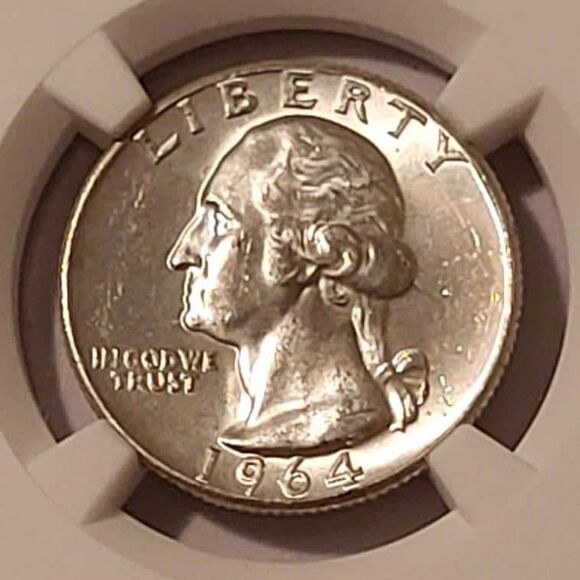 1964 Washington Quarter Type B Reverse Variety FS-901 MS63 NGC - Picture 3 of 4